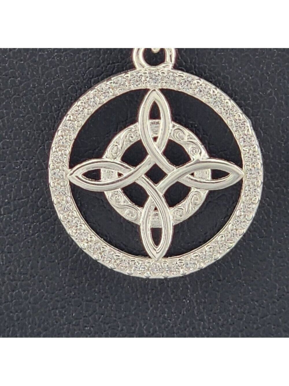 New Sterling Silver 925 Witch’s Knot Necklace – Wiccan Pagan Protection Amulet - Picture 3 of 8